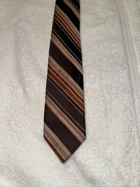 Wembley Brown and Rust Striped Men's Tie